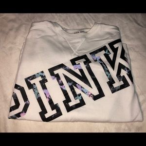 White PINK Logo everyday lounge crew